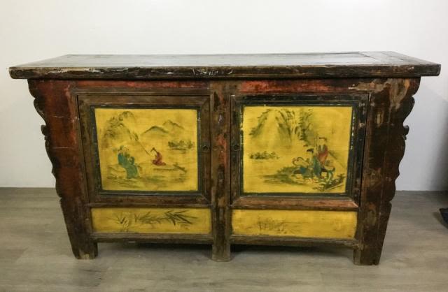 Lot 154: Paint Decorated Chinese Sideboard