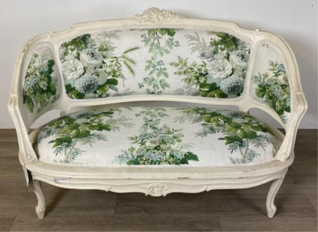 Lot 160: Floral Spring Boho Loveseat