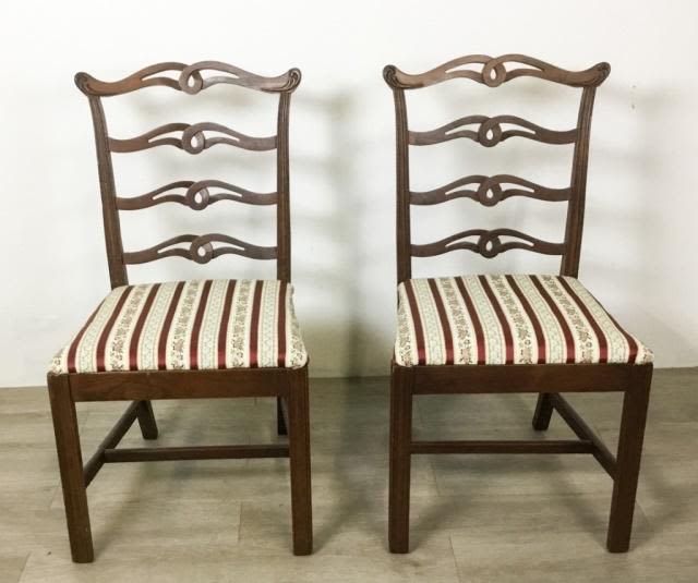 Lot 164: Pair of Ribbon Back Dining Chairs