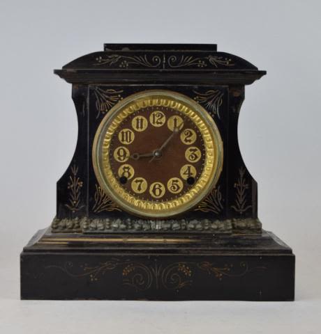 Lot 189: Late 19th Century Ebonized Mantle Clock