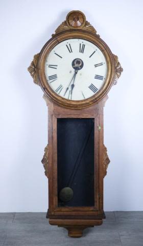 Lot 199: Carved Oak Hanging Clock