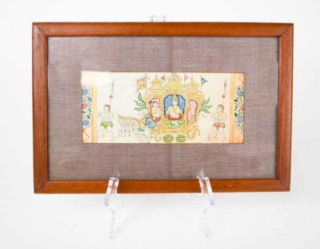 Lot 215: Double Sided Indian Painting
