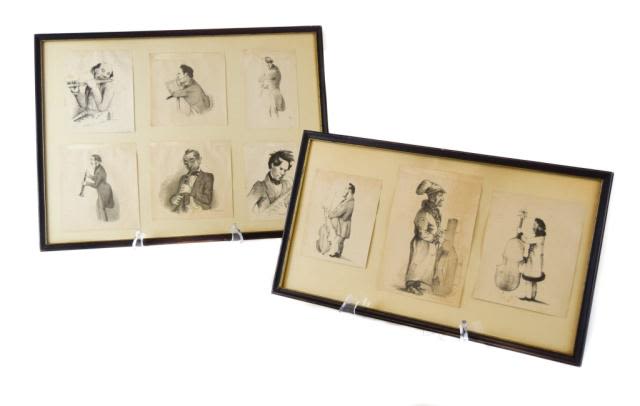 Lot 217: 9 Christian Reimers Musician Caricatures
