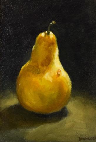 Lot 233: Still Life Oil Painting on Board of a Pear
