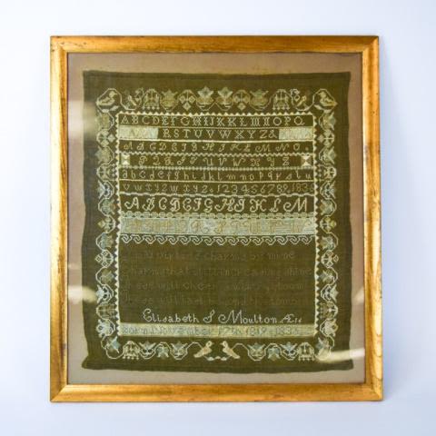 Lot 234: Needlework Sampler 1836