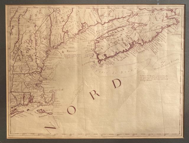 Lot 239: Early American Map of NE Coast & Acadia