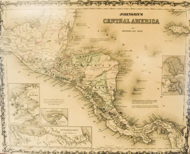 Lot 242: Johnson's Map of Central America