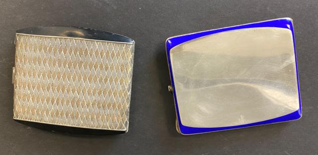 Lot 250: 2 Silver & Enamel Cigarette Cases