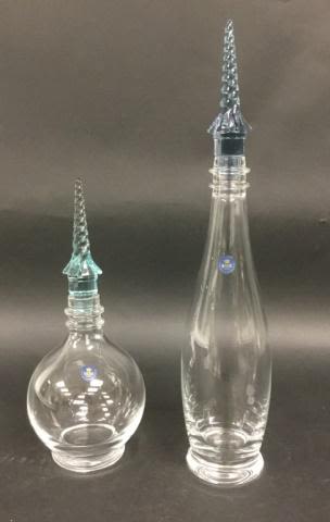 Lot 310: 2 Royal Copenhagen Crystal Decanters