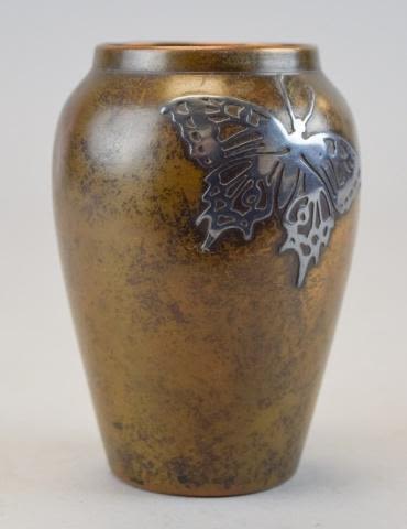 Lot 318: Heintz AMS Sterling on Bronze Antique Vase