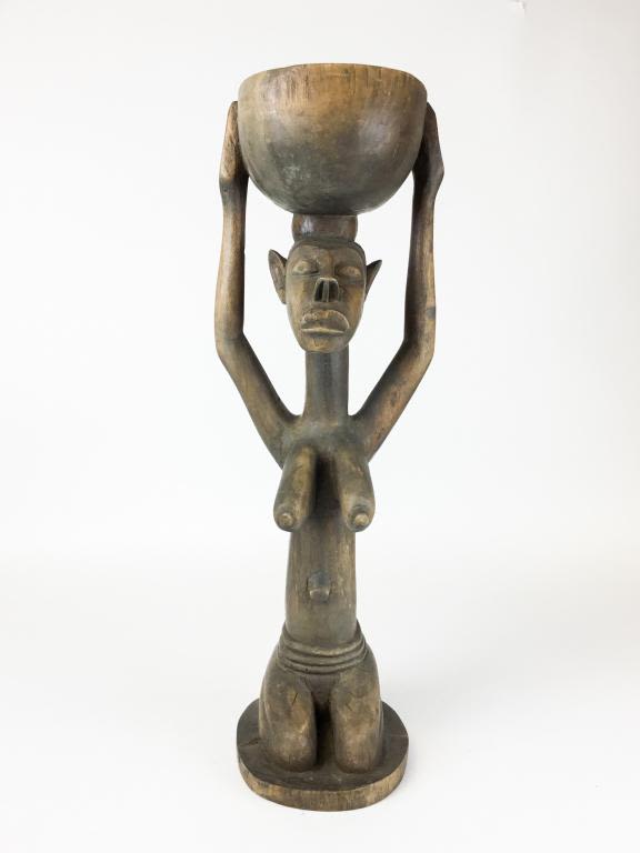 Lot 214: African Wood Carving of a Woman