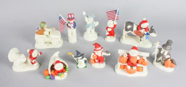 Lot 444: 11 Holiday & Patriotic Snowbabies