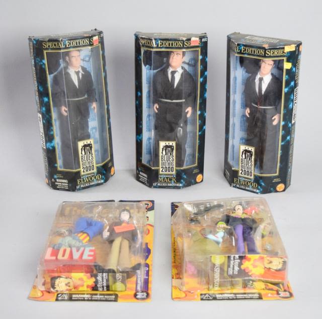 Lot 455: 5 Blues Brothers and Beatles Figures New In Boxes