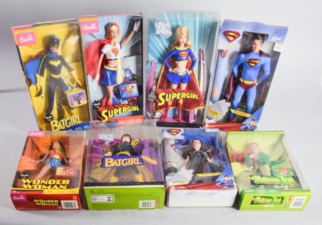 Lot 469: Barbie DC Superheros Figures New In Boxes
