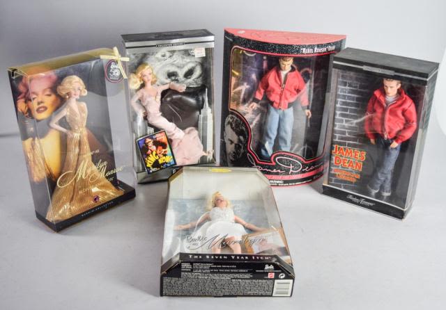 Lot 472: Barbie Marilyn Monroe Figure New In Box James Dean
