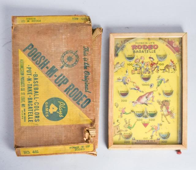 Lot 479: Poosh-M-Up Rodeo Bagatelle Game