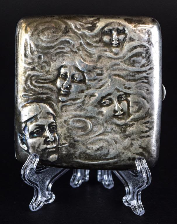 Lot 163: Blackinton & Co. Sterling Repousse Cigarette Case