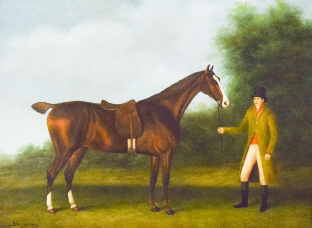Lot 173: Signed Shipley Equestrian Oil on Canvas