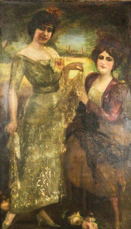 Lot 178: Julio Romero de Torres Oil Spanish Beauties