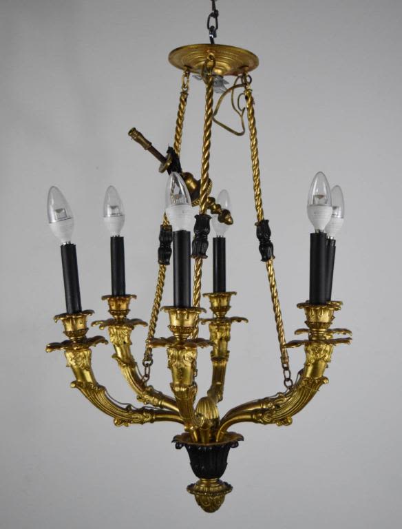 Lot 194: Brass Chandelier