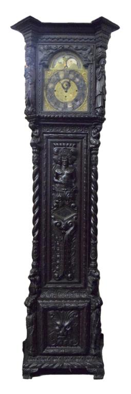 Lot 196: Black Forest Style Grandfather Clock