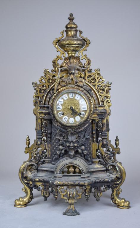 Lot 197: Franz Hermle Louis XV Style Gilt Bronze Clock