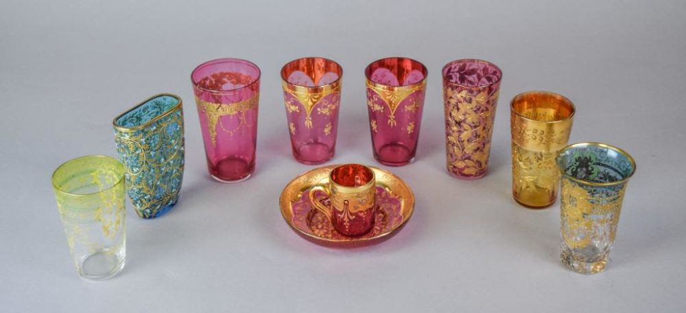 Lot 201: Grouping of Bohemian Glass
