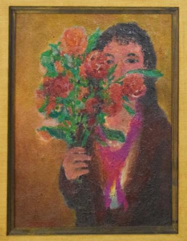 Lot 154: Carmen D'Avino Oil on Canvas Portrait