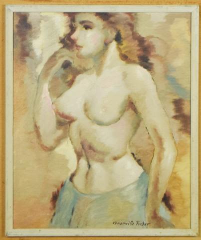 Lot 155: Granville Fisher Oil on Canvas Portrait of a Woman