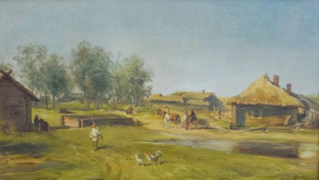 Lot 156: Signed W. Baer Oil Farm Scene