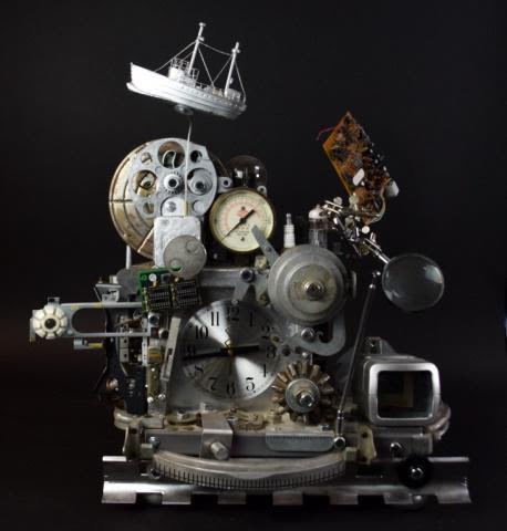 Lot 165: Richard Birkett Modern Found Objects Clock