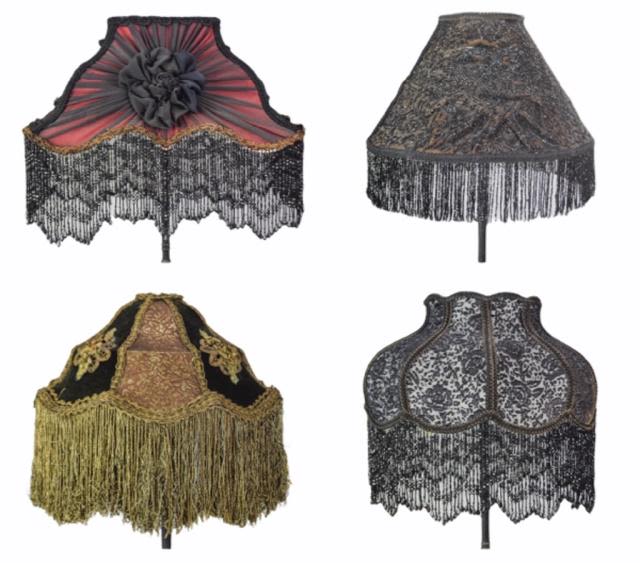 Lot 195: 4 Beaded Lampshades