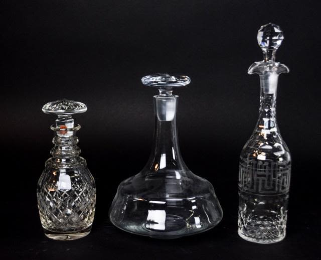 Lot 287: 3 Glass Decanters