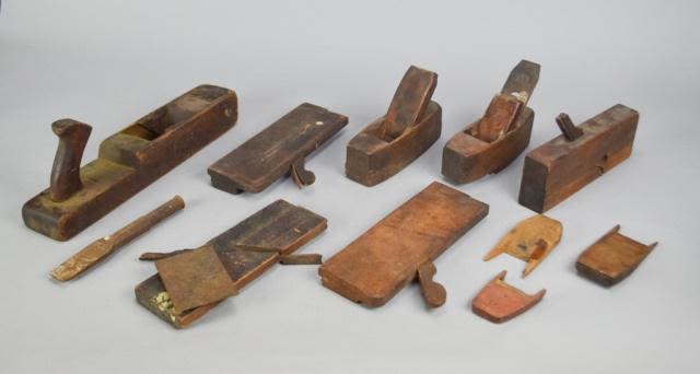 Lot 296: Grouping of American Wooden Planes