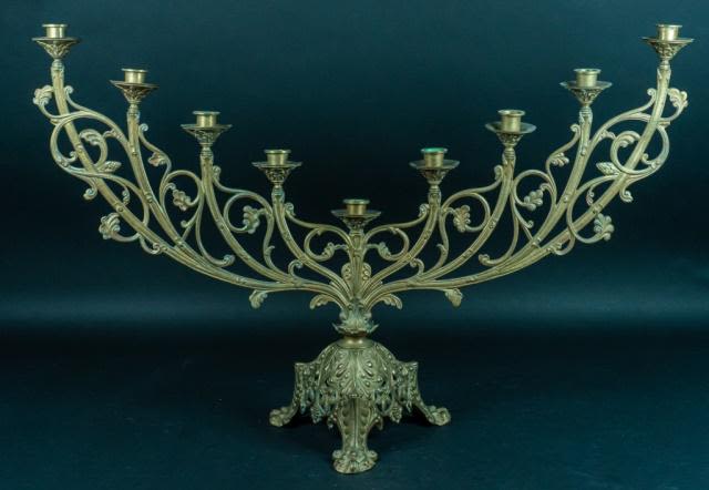 Lot 163: 20th Century Brass Candleholder