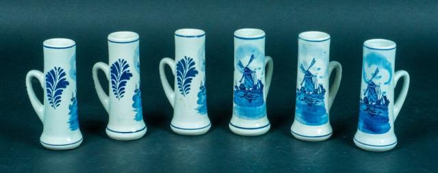 Lot 164: Set of 6 Delft Mugs