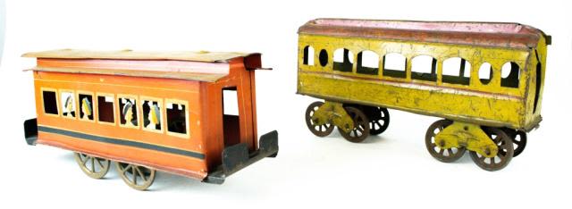 Lot 173: Hill Climber Tin Friction Toy Trolley & Train Car