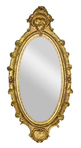 Lot 207: Victorian Oval Gilt Mirror