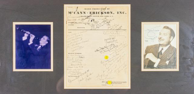 Lot 243: Benny Goodman Xavier Cugat Let's Dance Autographs