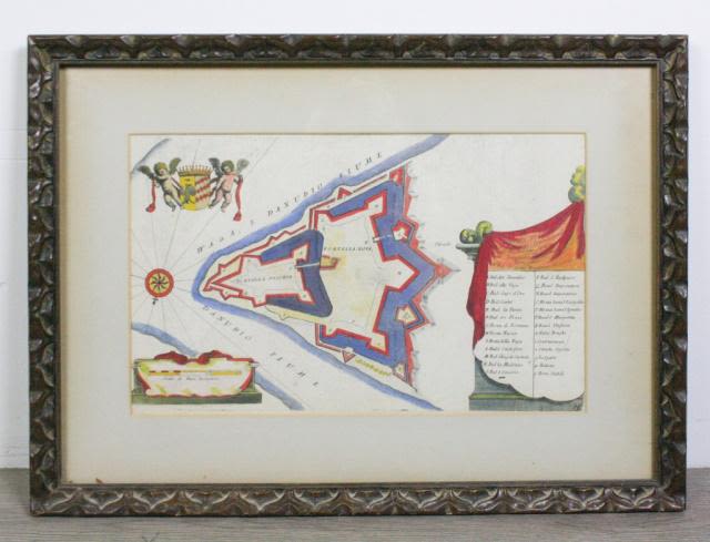 Lot 298: Vincenzo Coronelli Map Fortezza Vecchia Italy