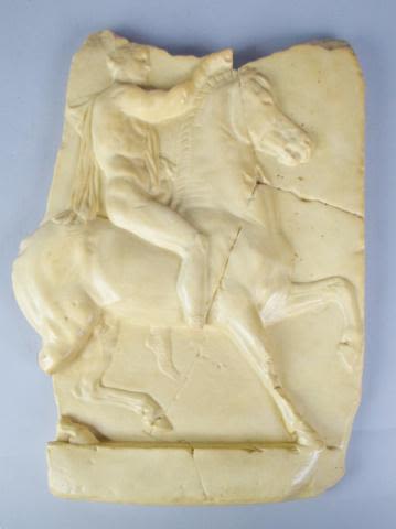 Lot 300: Greek Horseman Composition Relief Plaque
