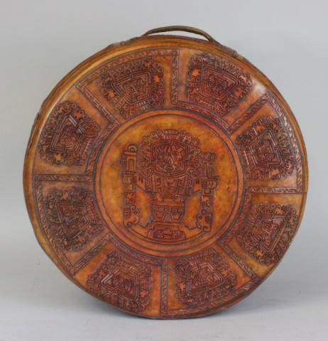 Lot 334: South American Tooled Leather Case