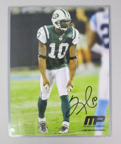 Lot 362: Santonio Holmes Autographed Muscle Pharm Ad
