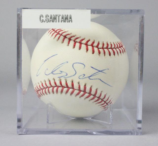 Lot 368: Carlos Santana Autographed Baseball