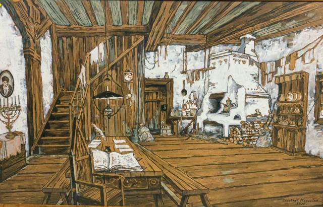 Lot 155: Konstantin Korovin Oil on Board Interior