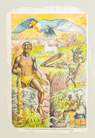 Lot 195: African Superstitions Illustrated Lithograph