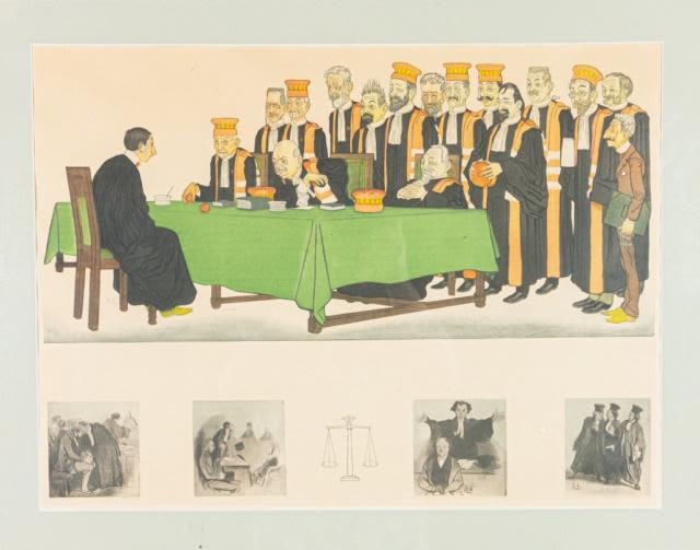 Lot 196: SZ Lucas & After Daumier Aquatint / Lithograph