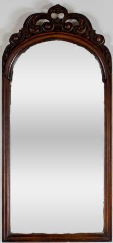 Lot 278: Carved Mahogany Wood Mirror
