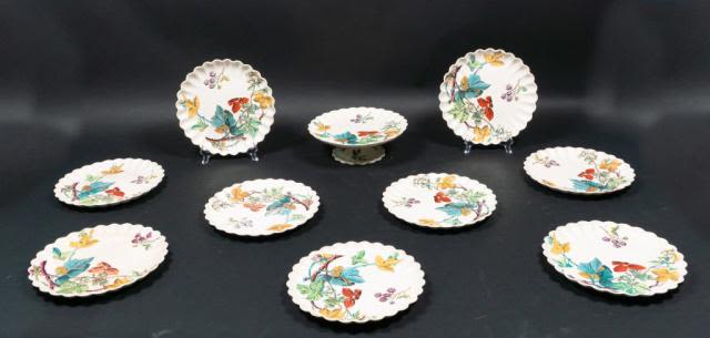 Lot 334: 19th Century Copeland Plates and Cake Stand