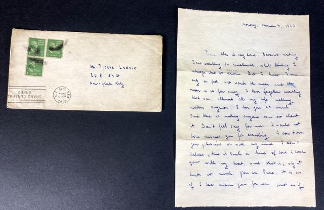 Lot 153: Love Letters to and from Louis Pierre Ledoux